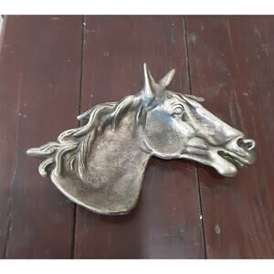Brass Iron Art Horse Shaped Footed Trinket Tray